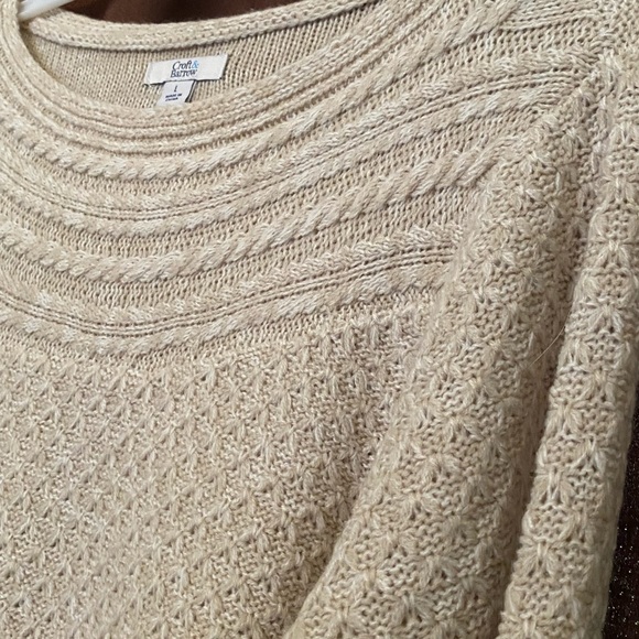 croft & barrow Sweaters - Croft & Barrow Women's Textured Beige Sweater